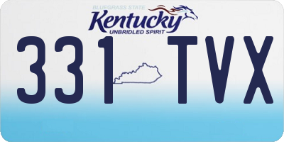 KY license plate 331TVX