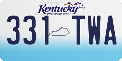 KY license plate 331TWA