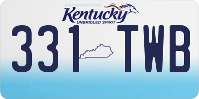 KY license plate 331TWB
