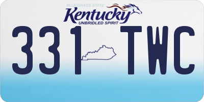 KY license plate 331TWC