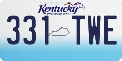 KY license plate 331TWE