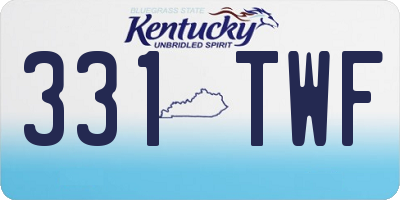 KY license plate 331TWF