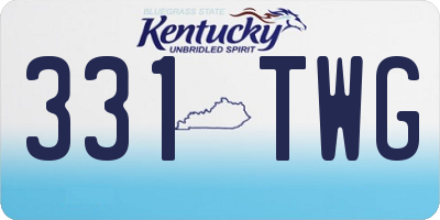 KY license plate 331TWG
