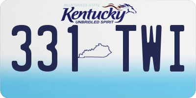 KY license plate 331TWI