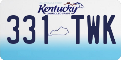 KY license plate 331TWK