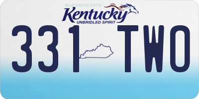 KY license plate 331TWO