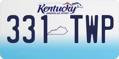 KY license plate 331TWP