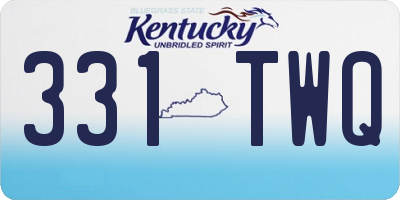 KY license plate 331TWQ