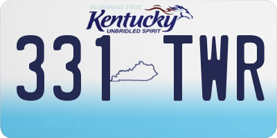 KY license plate 331TWR