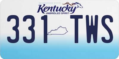 KY license plate 331TWS