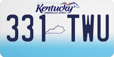 KY license plate 331TWU
