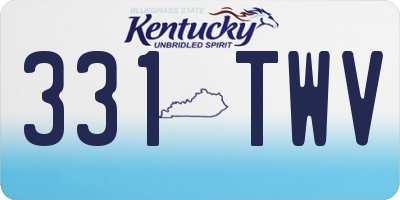 KY license plate 331TWV