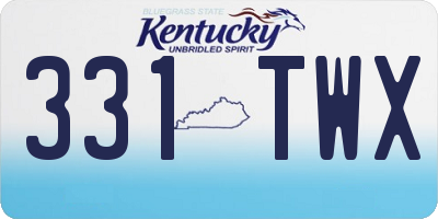 KY license plate 331TWX