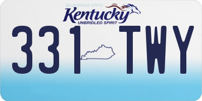 KY license plate 331TWY