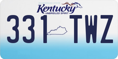KY license plate 331TWZ