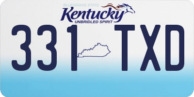 KY license plate 331TXD