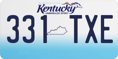 KY license plate 331TXE