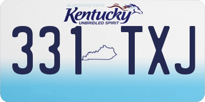 KY license plate 331TXJ