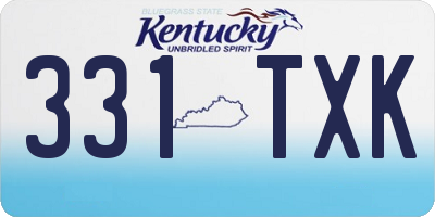 KY license plate 331TXK