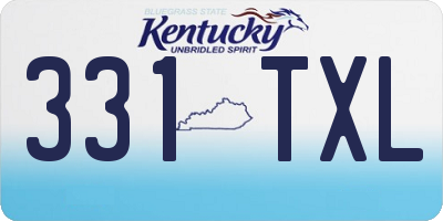 KY license plate 331TXL