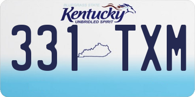KY license plate 331TXM