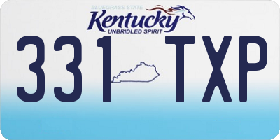 KY license plate 331TXP