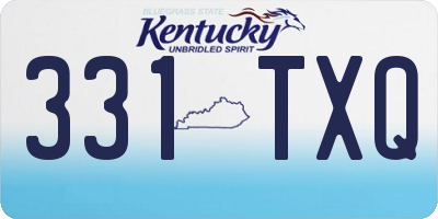KY license plate 331TXQ
