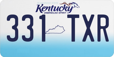 KY license plate 331TXR
