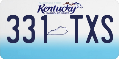 KY license plate 331TXS