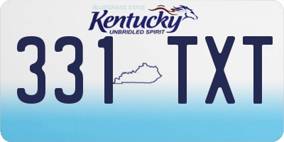 KY license plate 331TXT
