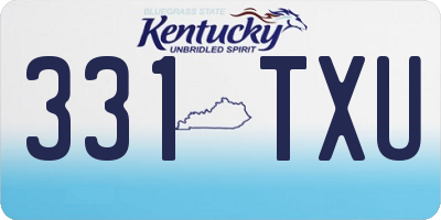KY license plate 331TXU