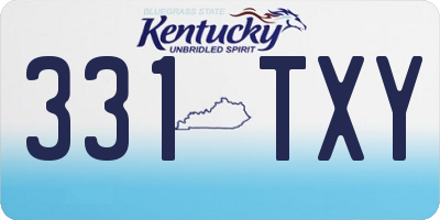 KY license plate 331TXY