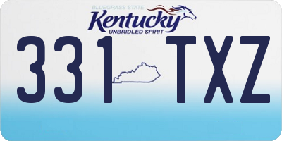 KY license plate 331TXZ