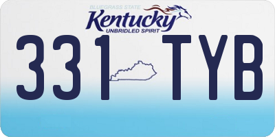 KY license plate 331TYB