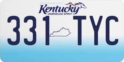 KY license plate 331TYC