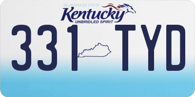 KY license plate 331TYD