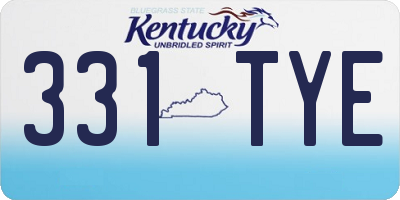 KY license plate 331TYE