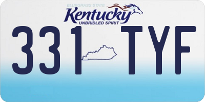 KY license plate 331TYF