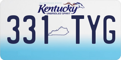 KY license plate 331TYG