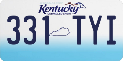 KY license plate 331TYI