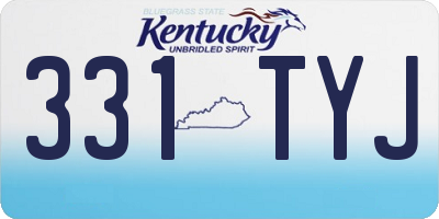 KY license plate 331TYJ