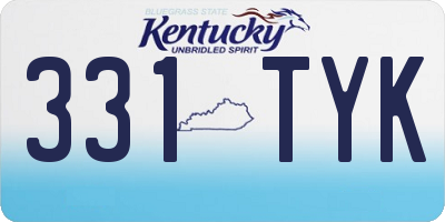 KY license plate 331TYK