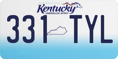 KY license plate 331TYL