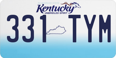 KY license plate 331TYM