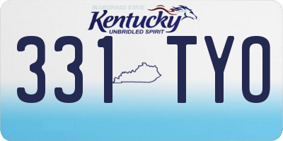 KY license plate 331TYO