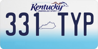 KY license plate 331TYP