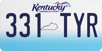 KY license plate 331TYR