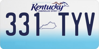 KY license plate 331TYV