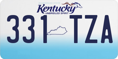 KY license plate 331TZA