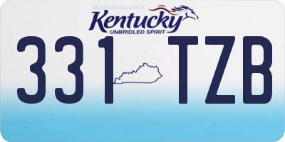 KY license plate 331TZB